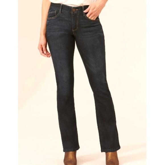 Democracy Jeans Womens 14 Ab Solution Itty Bitty Boot Bootcut Tummy Control Dark - Picture 1 of 9